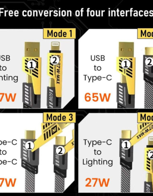 USB C Cable Lightning Cable 4 in 1